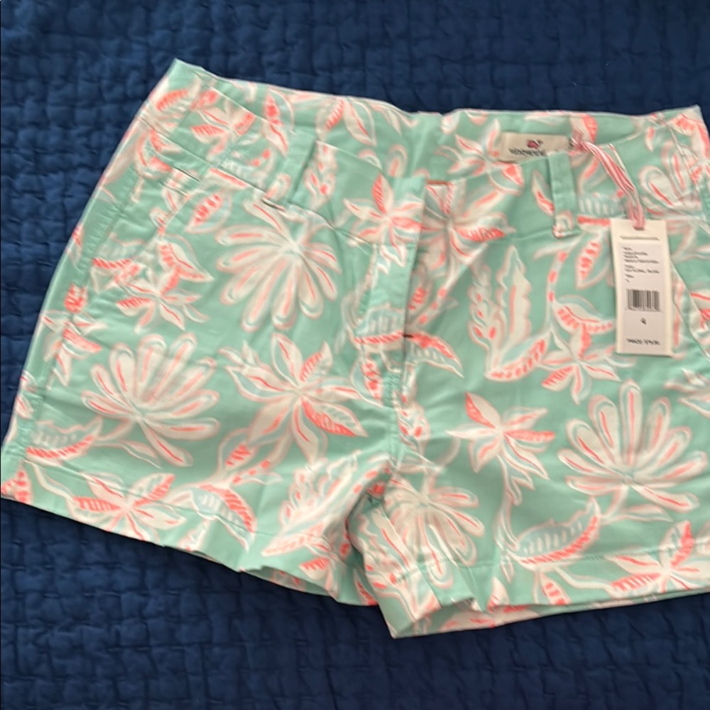 Women's Mint Green Floral Shorts